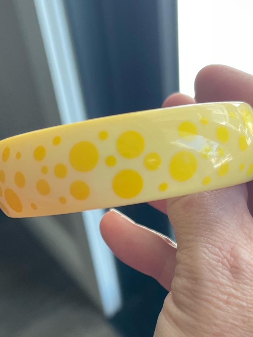 Yellow Resin Bangle Bracelet Set - Trio - Picture 6 of 8